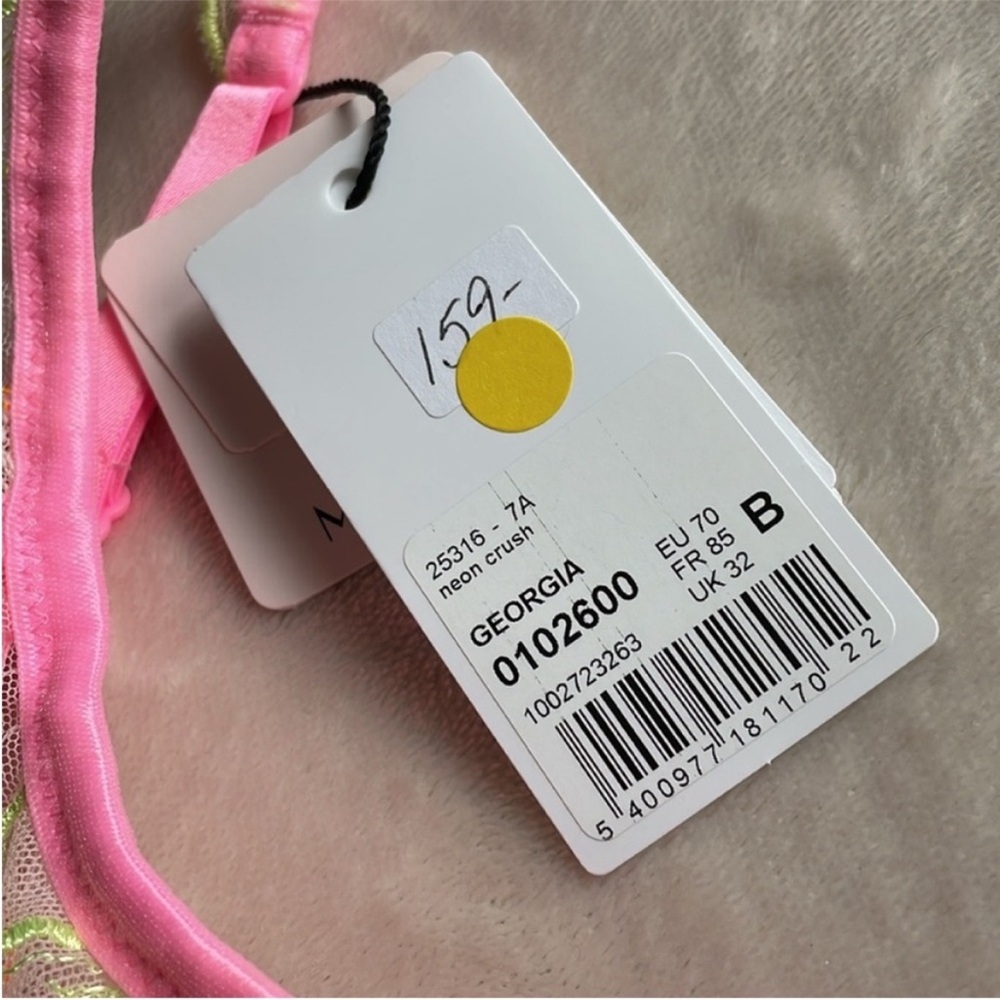 Marie Jo Women's Embroidered Bra - Pink and Orange - Picture 7 of 12